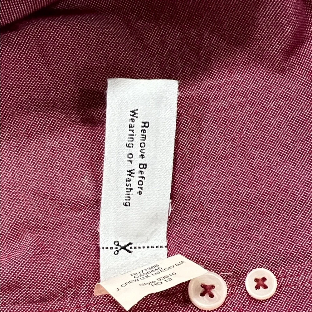 J. Crew Men's Red Casual Button-Down Shirt